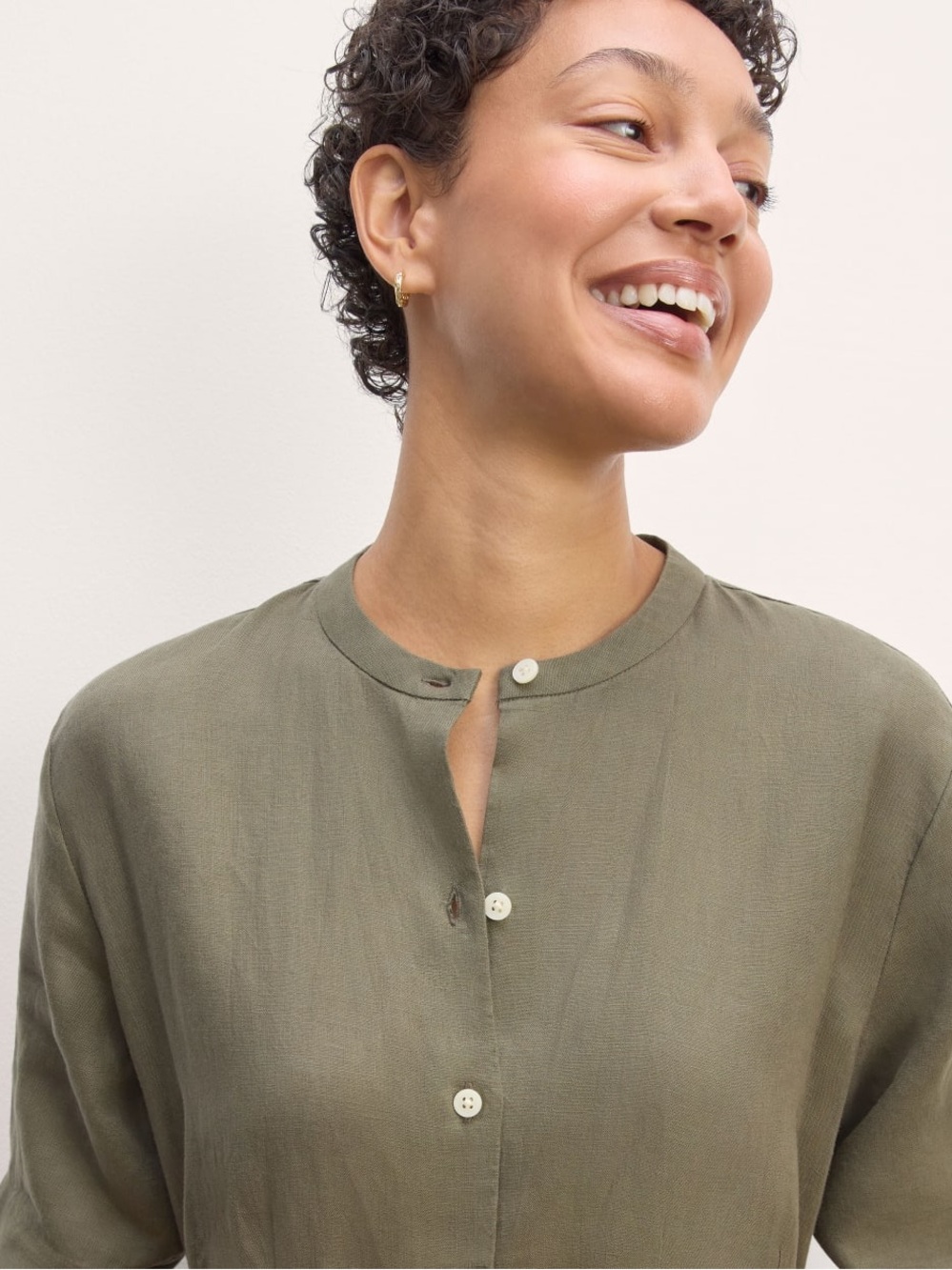EVERLANE Size 4 New THE FROLIC DRESS IN LINEN - Picture 3 of 9
